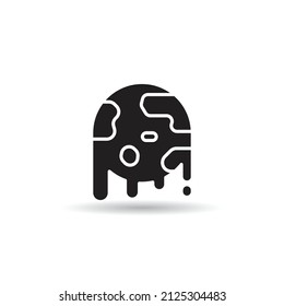 global warming icon on white background