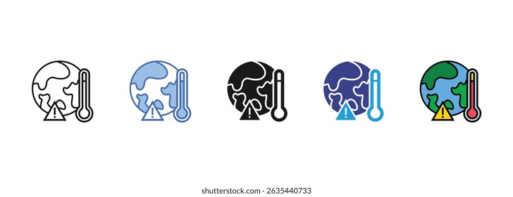 global warming  icon sets collection multi style
