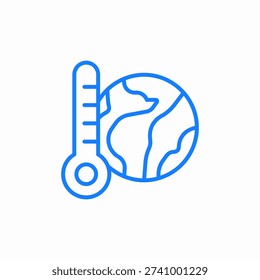global warming icon sign vector