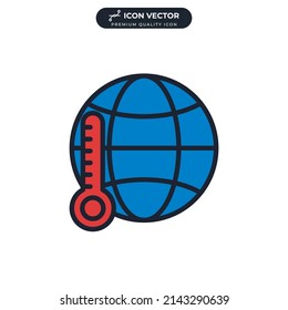 global warming icon symbol template for graphic and web design collection logo vector illustration
