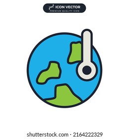 global warming icon symbol template for graphic and web design collection logo vector illustration