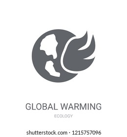 Global warming icon. Trendy Global warming logo concept on white background from Ecology collection. Suitable for use on web apps, mobile apps and print media.