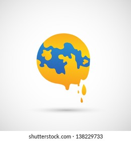 global warming icon vector