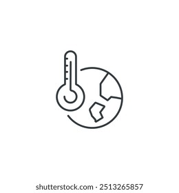 Icono del calentamiento global, Ilustración vectorial