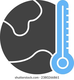 Weltweite Erwärmung Symbol, Vektorbild. Geeignet für mobile Applikationen und Printmedien.