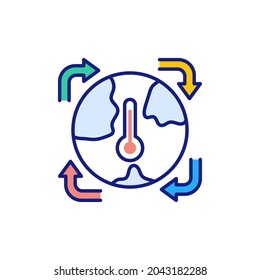 Global Warming icon in vector. Logotype