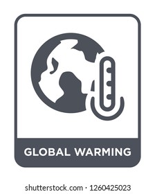 global warming icon vector on white background., global warming simple element illustration