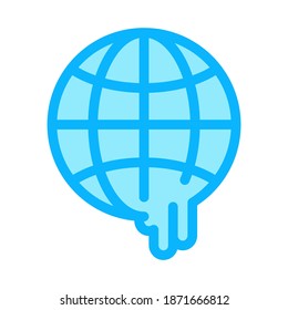 vector de icono del calentamiento global. signo del calentamiento global. ilustración de símbolo de color