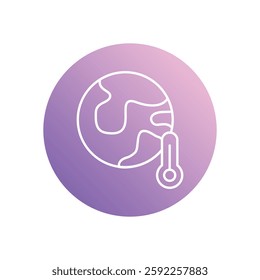 Global Warming icon vector stock illustration