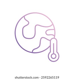 Global Warming icon vector stock illustration