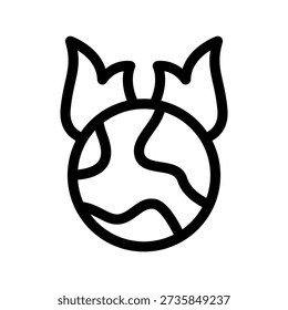 Global Warming Icon Vector Symbol Design Illustration