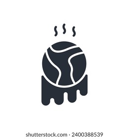 icono del calentamiento global. vector.Curso editable.Signo de estilo lineal para uso de diseño web,logotipo.Ilustración de símbolo.