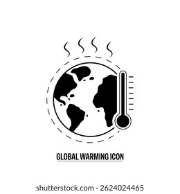Global warming icon. With white background. Vector illustration design.