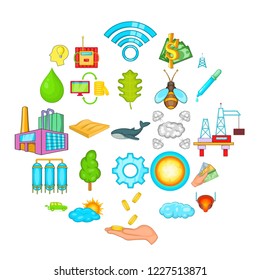 Global warming icons set. Cartoon set of 25 global warming vector icons for web isolated on white background