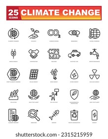 Iconos del calentamiento global establecidos. Perfecto para sitio web.