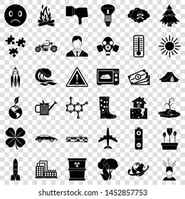 Global warming icons set. Simple style of 36 global warming vector icons for web for any design