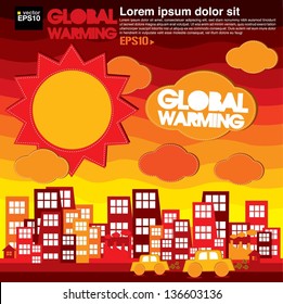 Global warming illustration vector concept.EPS10