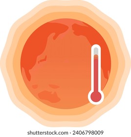 Ilustración del vector de imagen del calentamiento global