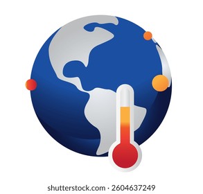 Global Warming Impact on Earth - Stock Icon as EPS 10 File