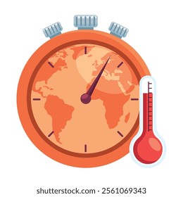 global warming increase temperature icon isolated