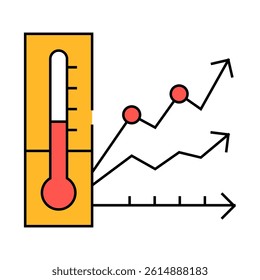 global warming line icon vector. global warming sign. isolated symbol illustration