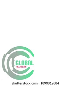 global warming logo, this logo is a warning symbol for the earth which is very worrying