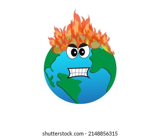 Global warming makes our earth angry, love our earth