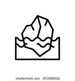 Global Warming, Melted Iceberg Icon Logo Illustration Vector Isolated. Earth Day and Ecology Icon-Set. Suitable for Web Design, Logo, App, and UI.