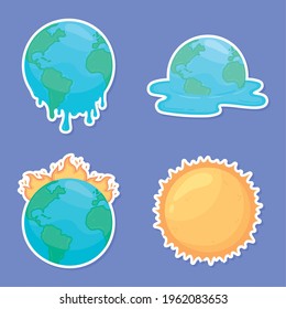 global warming melted world hot weather