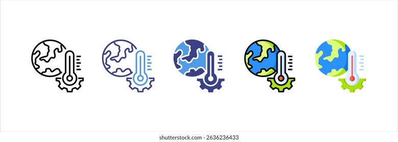 Global Warming Multi Style Icon Set
