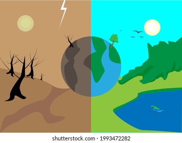 Global Warming and Pollution Concept