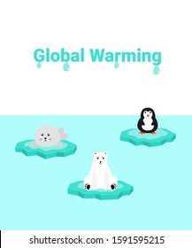 Global Warming Problem Ecology Sad Scared Stock Vector (Royalty Free ...