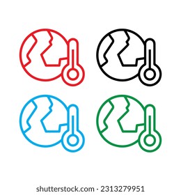 global warming related icon,illustration,logo,symbol isolated on background,awesome icon for global warming