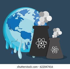 global warming related icons image