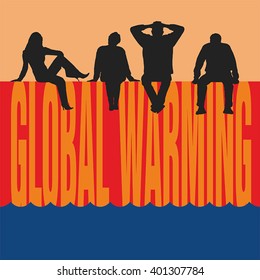 Global warming. Simple vector.
