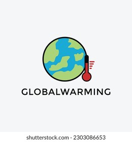 global warming symbol design template