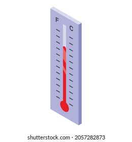 Global warming temperature icon. Isometric of global warming temperature vector icon for web design isolated on white background