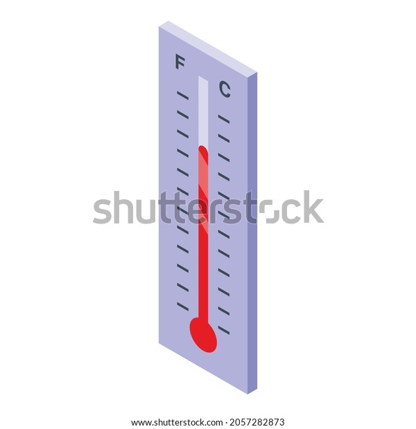 Global warming temperature icon. Isometric of\
global warming temperature vector icon for web design isolated on\
white background