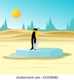 Global Warming Thawing Ice Floe Desert: เวกเตอร์สต็อก (ปลอดค่าลิขสิทธิ์