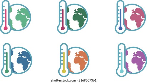 Global warming vector art illustration