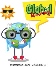 Vektorgrafik des Begriffs "Globale Erwärmung"