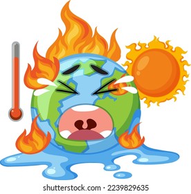Global warming vector concept illustration