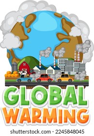 Global warming vector concept illustration