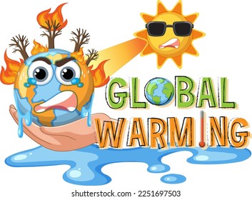 Global warming vector concept illustration