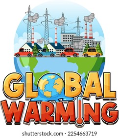 Global warming vector concept illustration