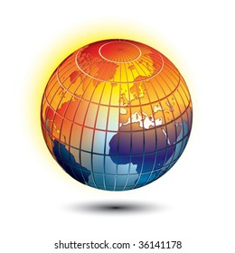 Global warming vector design