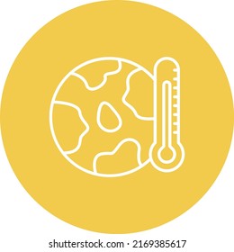 Icono del vector de calentamiento global. Se puede usar para imprimir, móviles y aplicaciones web.