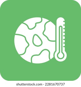 Globale Erwärmung, Vektorsymbol. Kann für Druck-, Mobil- und Web-Anwendungen verwendet werden.