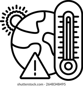 Global warming vector icon. Can be used for printing, mobile and web applications.