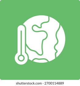 Icono del Vector del Calentamiento Global. Se puede utilizar para aplicaciones de impresión, móviles y de Web.